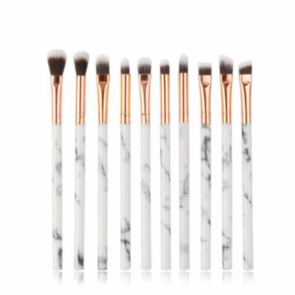 Cute Nation Other - NEW 10pc Marble Makeup Brush Set